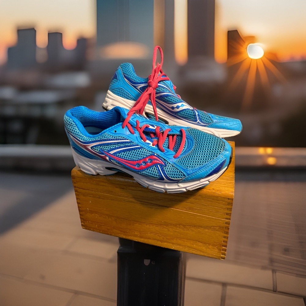 Saucony Cohesion 7 Womens Pre-owned Blue & Pink Running Sneakers  Size‎ 8